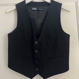 Zara Black Tailored Vest